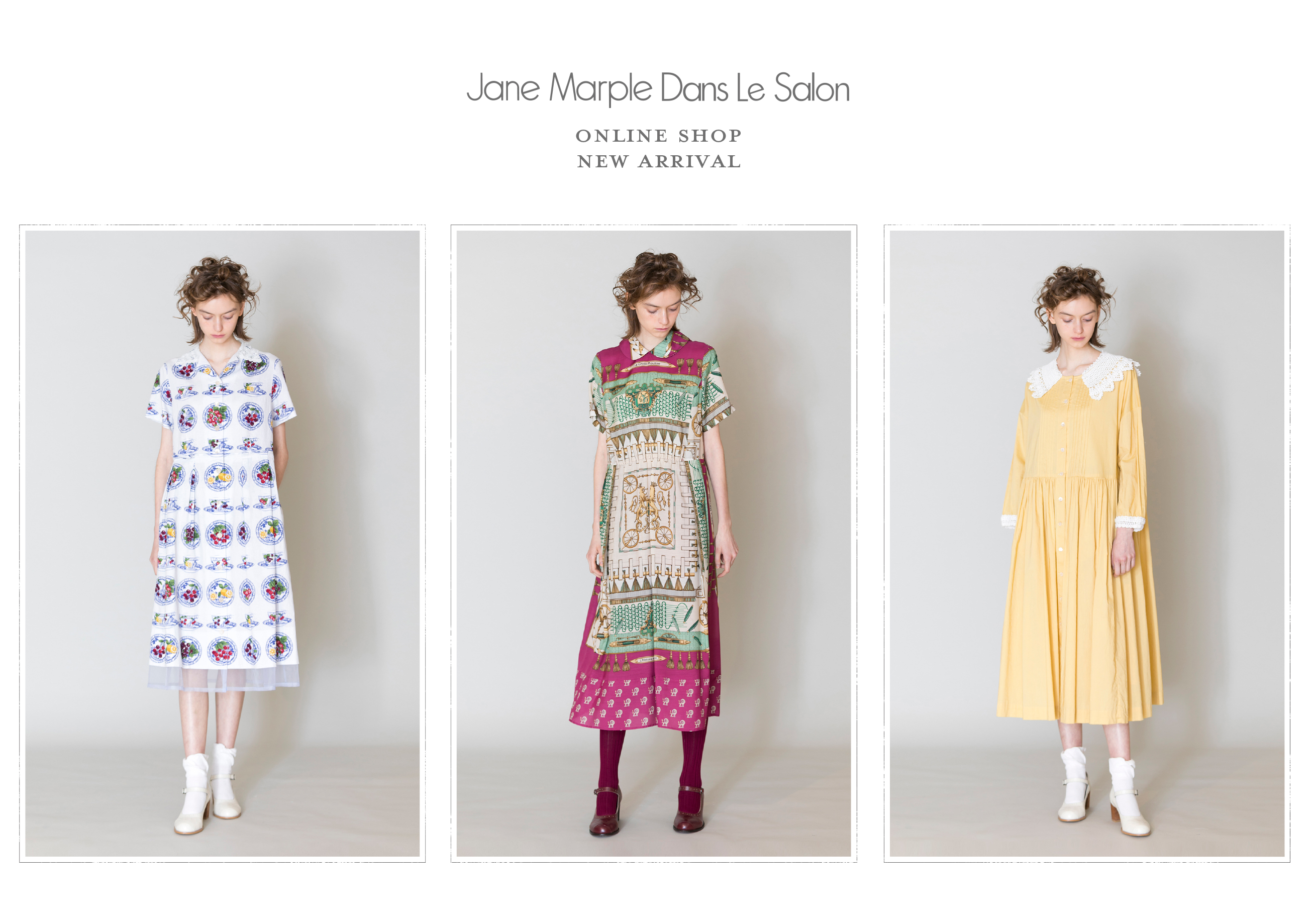 Jane Marple Strawberry label scarfワンピース